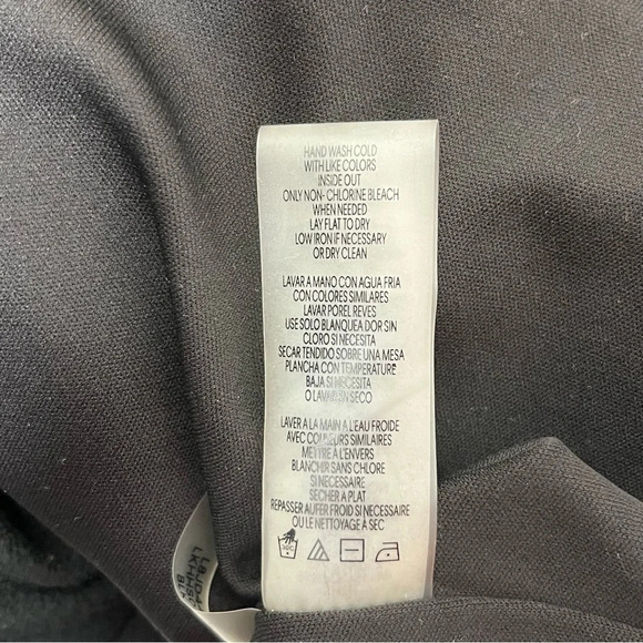 Karl Lagerfeld Black Sheath Dress with Leather Embroidery Size 4 - Picture 11 of 11